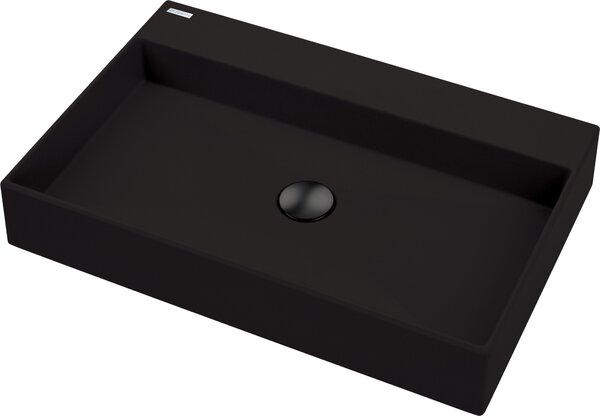 Deante Correo lavoar 60x40 cm dreptunghiular de blat negru mat CQR_NU6S