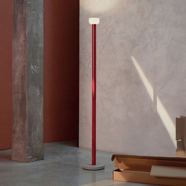 FLOS Lampadar LED Bellhop, roșie, reglabil, Roșu, Camera de zi / sufragerie, Metal, Design