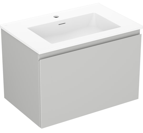 Mexen Orio, mobilier baie 70 cm cu lavoar Otis, 1 sertar, gri mat/alb mat, 91A10-07047-1-BF62-W18M01