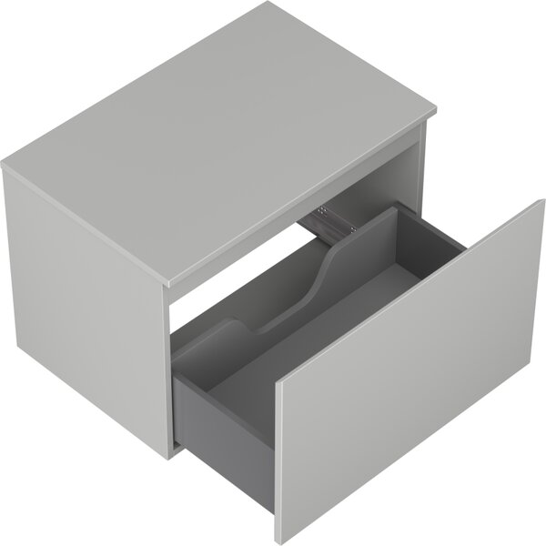 Mexen Orio, mobilier de baie 70 cm cu blat, 1 sertar, gri mat, 91A10-07047-1-BFC62