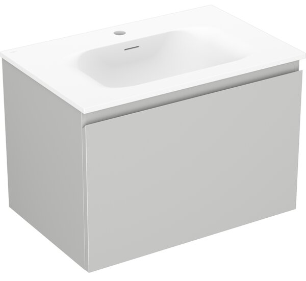 Mexen Orio, mobilier baie 70 cm cu lavoar Vela, 1 sertar, gri mat/alb mat, 91A10-07047-1-BF62-W23M01