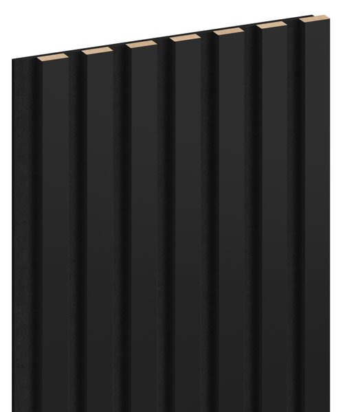 Mexen Lam-F, lamele acustice de perete 275 × 31,5 cm, fetru 6 mm, negru lucios, S105-275317-2812-055