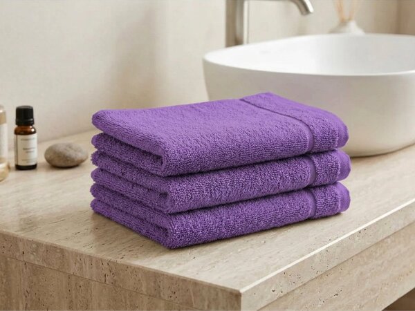 Prosop de maini Classic mic 30x50 cm mov, 100% bumbac