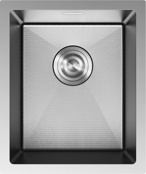 Chiuvetă Mexen Trixo, din oțel inoxidabil cu 1 cuvă, 370 x 440 mm, oțel periat, model fagure, 6412371000-01HC