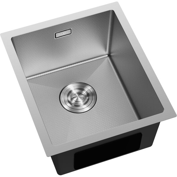 Chiuvetă Mexen Trixo, din oțel inoxidabil cu 1 cuvă, 370 x 440 mm, oțel periat, model fagure, 6412371000-01HC