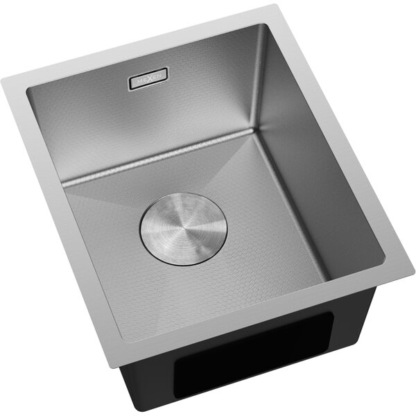 Chiuvetă Mexen Trixo, din oțel inoxidabil cu 1 cuvă, 370 x 440 mm, oțel periat, model fagure, 6412371000-01HC
