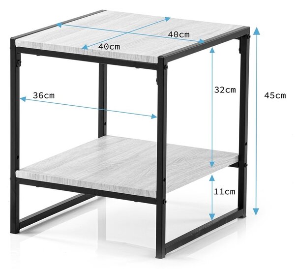 Masuta de cafea COXE cu blat in decor marmura 40x40 cm