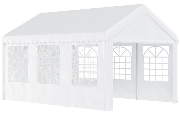 Outsunny Foisor de gradina si Exterior Marchiza pentru Petreceri Nunta si Cadru din Otel 6 x 4 m | Aosom Romania