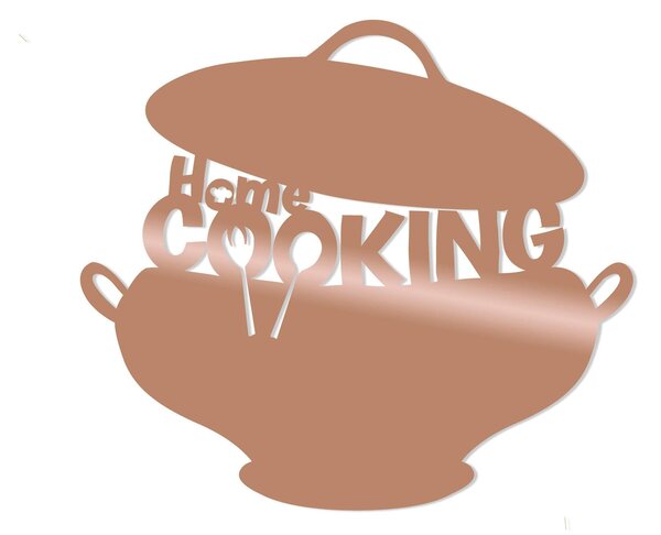 Decoratiune de perete Metal Cookıng-metalpot, Diverse culori, 40x45 cm