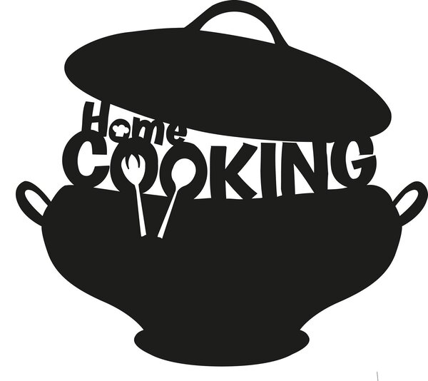 Decoratiune de perete Metal Cookıng-metalpot, Diverse culori, 40x45 cm