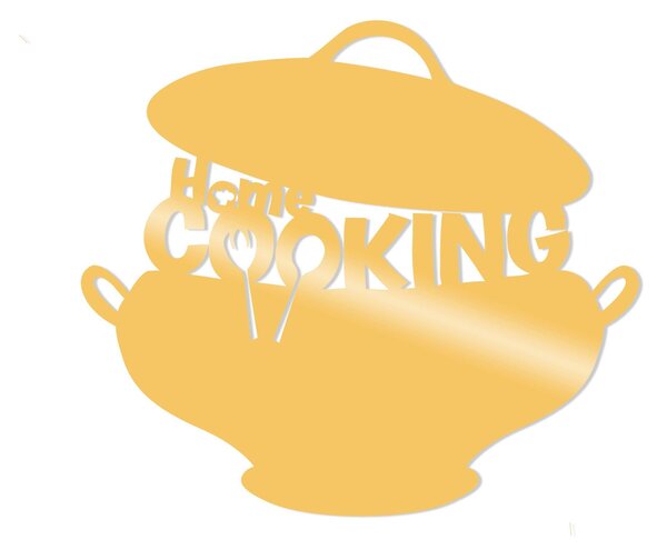Decoratiune de perete Metal Cookıng-metalpot, Diverse culori, 40x45 cm