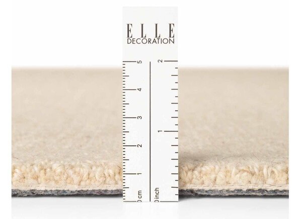 Covor bej țesut manual din lână 140x200 cm Puristic Knots – Elle Decoration