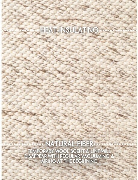 Covor bej/în culoare naturală țesut manual din lână 160x230 cm Lyon Beans – Elle Decoration
