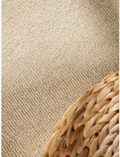 Covor bej țesut manual din lână 140x200 cm Puristic Knots – Elle Decoration
