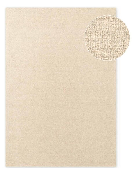 Covor bej țesut manual din lână 140x200 cm Puristic Knots – Elle Decoration