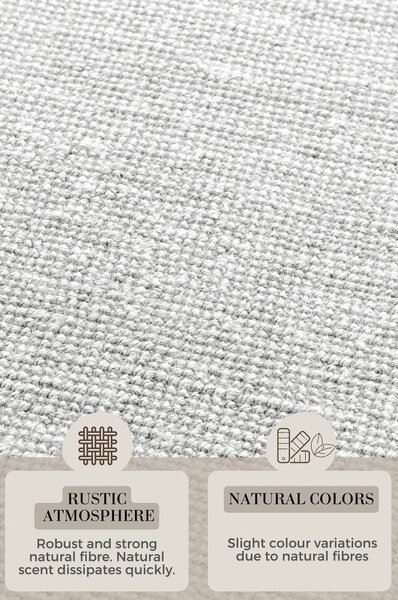 Covor gri deschis reversibil/țesut manual din iută 60x90 cm Bouclé Jaipur – Hanse Home