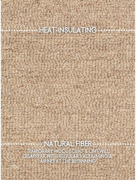 Covor în culoare naturală țesut manual din lână 140x200 cm Puristic Knots – Elle Decoration