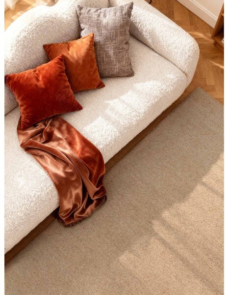 Covor în culoare naturală țesut manual din lână 140x200 cm Puristic Knots – Elle Decoration