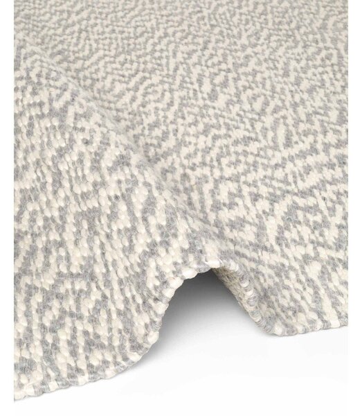 Covor gri deschis/crem țesut manual din lână 140x200 cm Lyon Beans – Elle Decoration