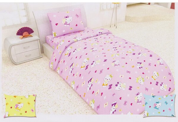 Lenjerie de pat copii - Hello Kitty Pink