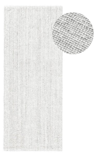 Covor tip traversă gri deschis reversibil/țesut manual din iută 80x200 cm Bouclé Jaipur – Hanse Home