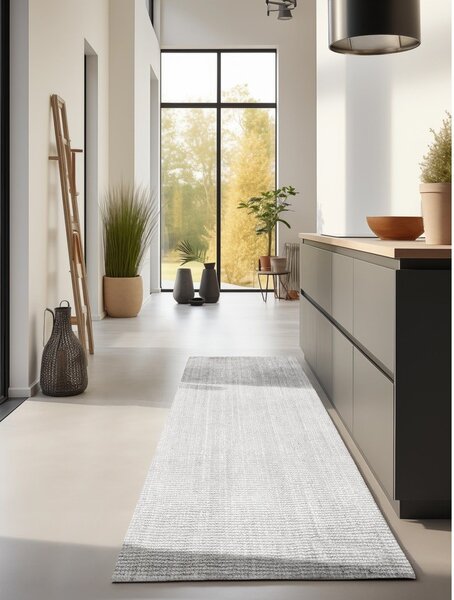 Covor tip traversă gri deschis reversibil/țesut manual din iută 80x200 cm Bouclé Jaipur – Hanse Home