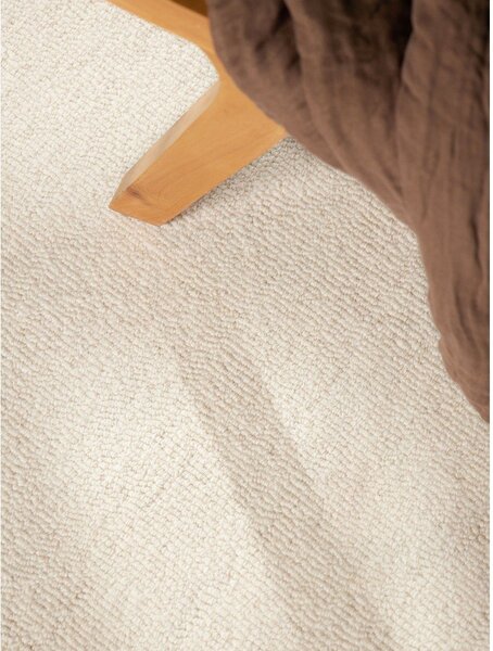 Covor crem țesut manual din lână 160x230 cm Puristic Knots – Elle Decoration