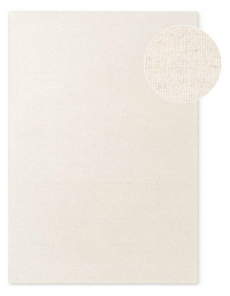 Covor crem țesut manual din lână 160x230 cm Puristic Knots – Elle Decoration