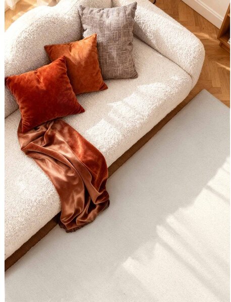 Covor crem țesut manual din lână 160x230 cm Puristic Knots – Elle Decoration