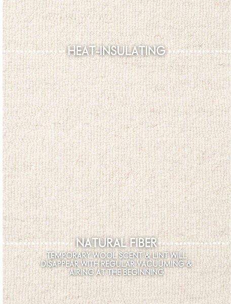 Covor crem țesut manual din lână 160x230 cm Puristic Knots – Elle Decoration