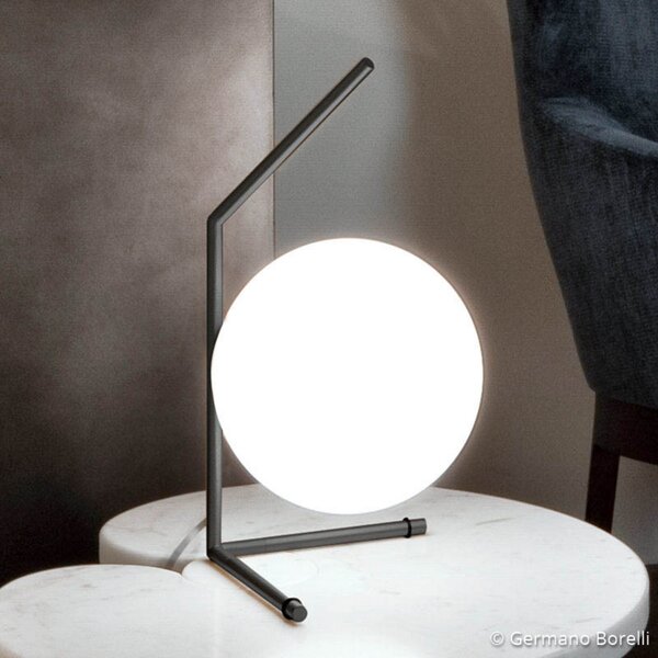 FLOS IC T1 Low Lampă de masă designer, negru, reglabil, Negru, Camera de zi / sufragerie, Metal, Design