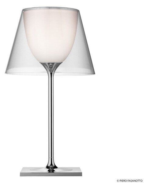 FLOS KTribe T1 lampă de masă, sticlă transparentă, reglabil, Transparent, Camera de zi / sufragerie, Sticlă, Design