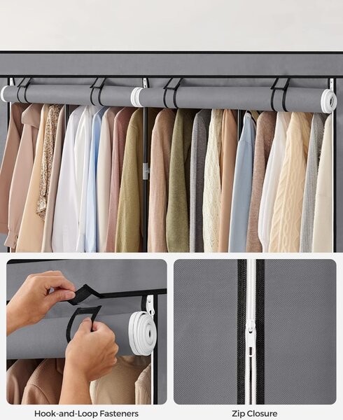 Dulap Textil Modular cu 4 Zone de Agățare – Colecția SONGMICS