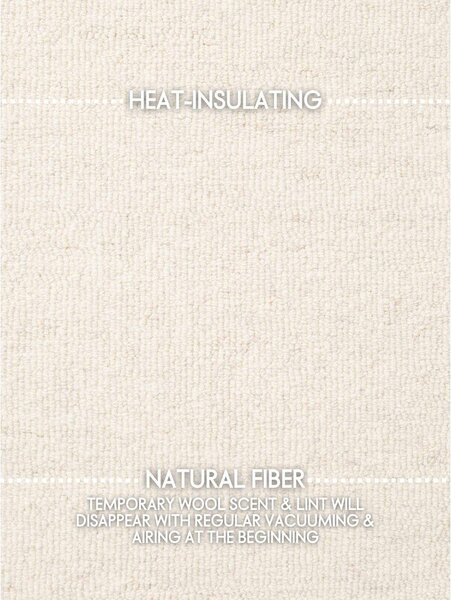 Covor crem țesut manual rotund din lână ø 160 cm Puristic Knots – Elle Decoration