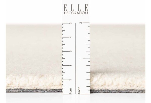 Covor crem țesut manual rotund din lână ø 160 cm Puristic Knots – Elle Decoration