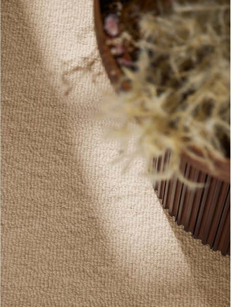 Covor în culoare naturală țesut manual rotund din lână ø 160 cm Puristic Knots – Elle Decoration