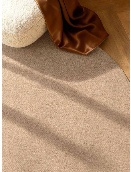 Covor în culoare naturală țesut manual rotund din lână ø 160 cm Puristic Knots – Elle Decoration