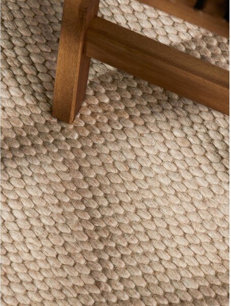 Covor bej țesut manual din lână 140x200 cm Lyon Beans – Elle Decoration