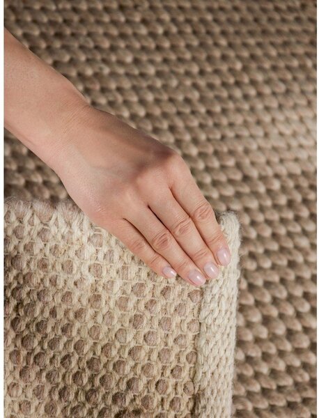Covor bej țesut manual din lână 140x200 cm Lyon Beans – Elle Decoration
