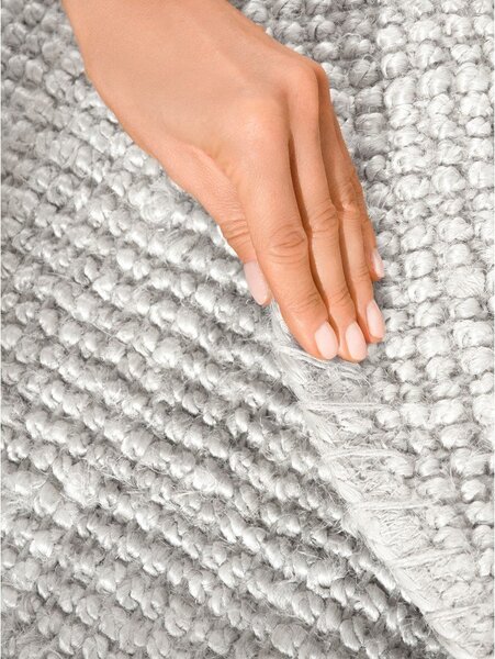 Covor gri deschis reversibil/țesut manual rotund din iută ø 160 cm Bouclé Jaipur – Hanse Home