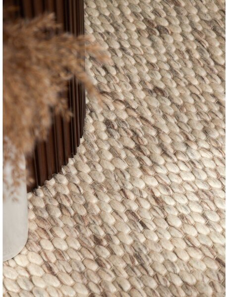 Covor bej/în culoare naturală țesut manual rotund din lână ø 160 cm Lyon Beans – Elle Decoration