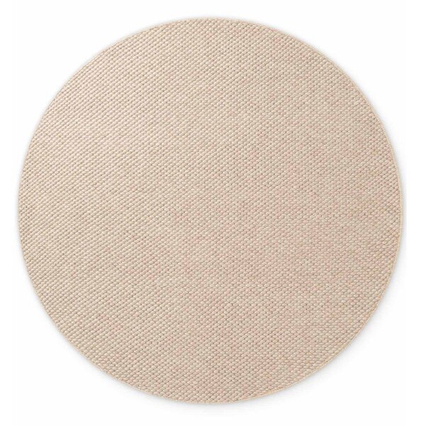 Covor bej țesut manual rotund din lână ø 160 cm Lyon Beans – Elle Decoration