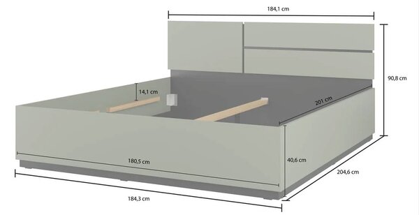 Pat Cross 160, 180 cm - alb