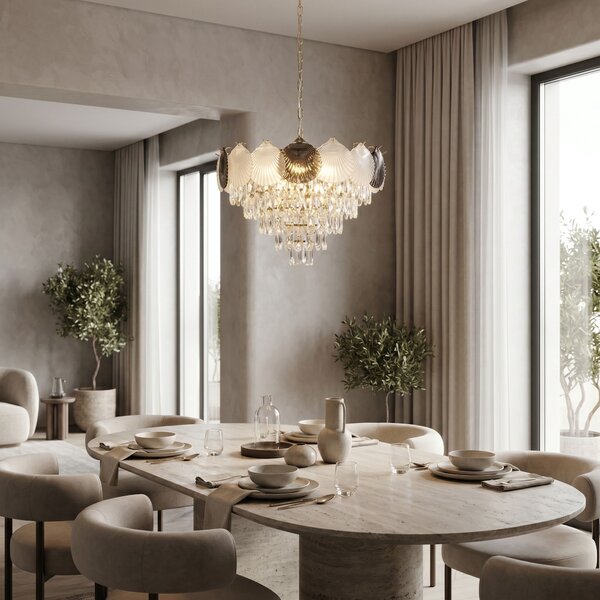 Lampă suspendată din cristal SWE084-CP 60cm GOLD