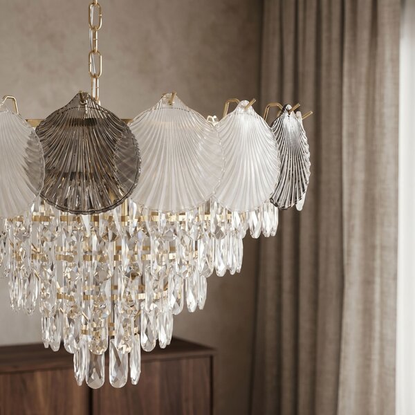 Lampă suspendată din cristal SWE084-CP 60cm GOLD