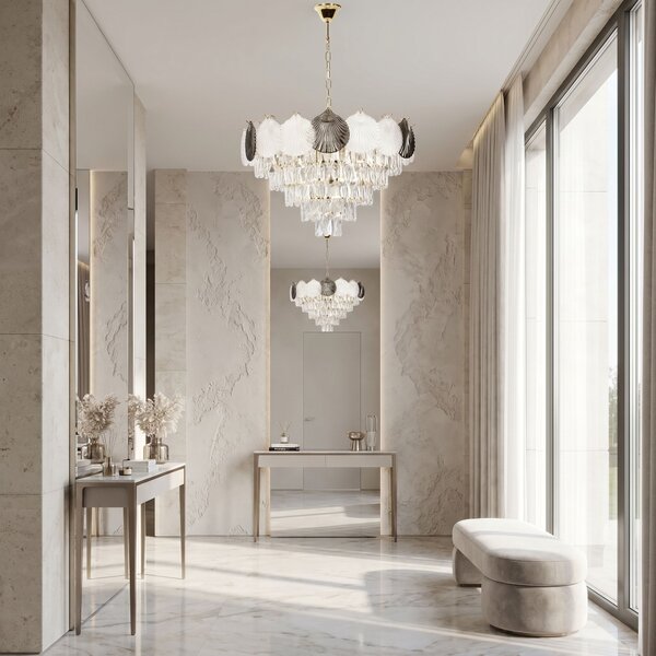 Lampă suspendată din cristal SWE084-CP 60cm GOLD