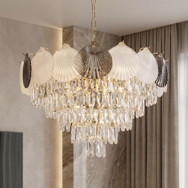 Lampă suspendată din cristal SWE084-CP 60cm GOLD