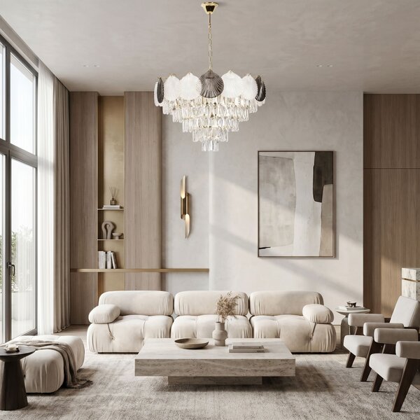 Lampă suspendată din cristal SWE084-CP 60cm GOLD