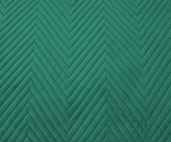 Cuvertura de pat din catifea verde ARROW VELVET Dimensiuni: 200 x 220 cm