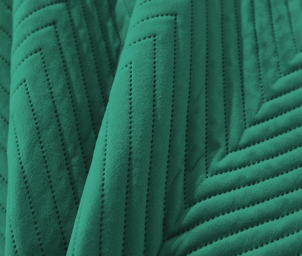 Cuvertura de pat din catifea verde ARROW VELVET Dimensiuni: 200 x 220 cm